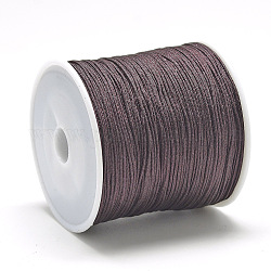 Нейлоновая нить, китайский вязать шнур, кокосового коричневый, 1.5 мм, около 142.16 ярда (130 м) / рулон