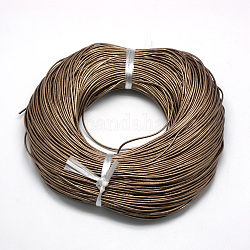 Spray Painted Cowhide Leather Cords, Coconut Brown, 2.0mm, about 100yards/bundle(300 feet/bundle)