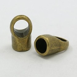 Fini con corda in ottone,  cadmio& piombo libero, bronzo antico, 12x19mm, Foro: 8 mm, diametro interno: 8mm