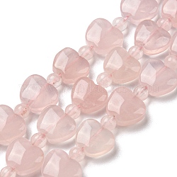 Chapelets de perles en quartz rose naturel, pomme, 9x10.5x5mm, Trou: 1mm, Environ 35 pcs/chapelet, 15.47''~15.67'' (39.3~39.8 cm)