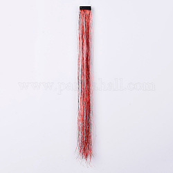 Mode Damen Haarschmuck, mit Pet & Braid Nylon Metallic Cord Haar Perücken, rot, 500x35 mm