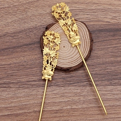 Ferro scoperte bastone capelli, con vaso in lega, oro, 168x25x5.5mm