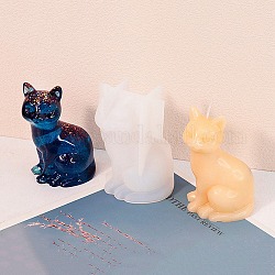 Diyのシリコーンキャンドル型  レジン型  UVレジン用  エポキシ樹脂ジュエリー作り  猫の形  6.9x5.6x11.2cm