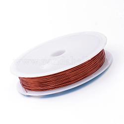 Round Copper Jewelry Wire, Chocolate, 26 Gauge, 0.4mm, about 2887.13 Feet(880m)/1000g