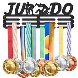 SUPERDANT Female Judo Medal Hanger Display Sports Medals Display Rack for 60+ Medals Wall Mount Ribbon Display Holder Rack Hanger Decor Iron Hooks Gifts for Athletes Judo Players