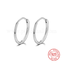 925 серебряные серьги-кольца с родиевым покрытием, со штампом s925, платина, 17 мм