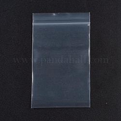 Bolsas de plástico con cierre de cremallera, bolsas de embalaje resellables, sello superior, bolsa autoadhesiva, Rectángulo, blanco, 8x5 cm, espesor unilateral: 3.9 mil (0.1 mm), 100 unidades / bolsa