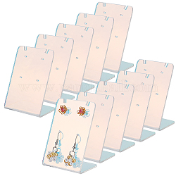 Espositori per orecchini con schienale inclinato in acrilico, porta gioielli per riporre gli orecchini, rettangolo, colorato, 3.6x5x7.6cm, Foro: 1.6 mm