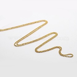 Faceted Brass Ball Chains, Soldered, Round, Light Gold, 1.5mm