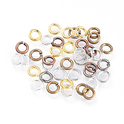 Anillos de cobre amarillo del salto, anillos del salto abiertos, color mezclado, 20 calibre, 4x0.8mm, diámetro interior: 2.5 mm, 500g