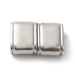 304 Magnetverschluss aus Edelstahl mit Klebeenden, 2-Loch, Rechteck, Edelstahl Farbe, 19.5x13x7 mm, Bohrung: 5 mm