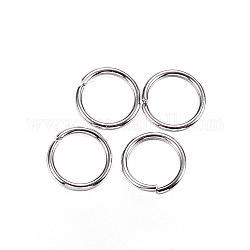 304 anelli di salto in acciaio inox, anelli di salto aperti, colore acciaio inossidabile, 24 gauge, 4x0.5mm, diametro interno: 3mm