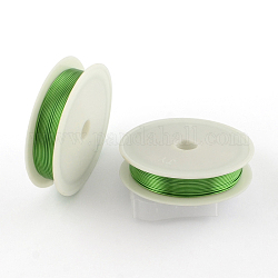 Alambre de aluminio redondo, Alambre de metal flexible para manualidades para hacer joyas, verde lima, 20 calibre, 0.8mm, 5 m / rollo (16.4 pies / rollo), 10 rollos / grupo