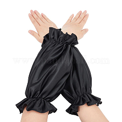 Maniche a sbuffo staccabili in poliestere, per abiti da sposa accessori in tulle, nero, 290x160x25mm