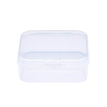 Square Plastic Bead Storage Containers, Clear, 5.4x5.3x2cm, Inner Size: 5.1x5.05x1.5cm