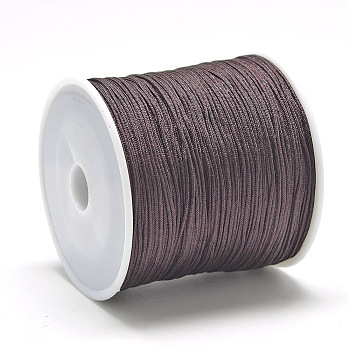 Hilo de nylon, cuerda de anudar chino, coco marrón, 1.5mm, alrededor de 142.16 yarda (130 m) / rollo