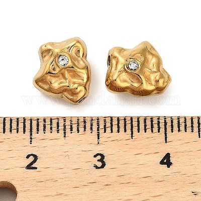 Бусина из хрусталя и страз из нержавеющей стали 304 STAS-U047-03G-1