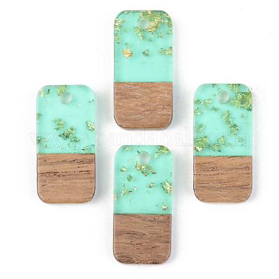 Подвески из прозрачной смолы и ореха RESI-S389-044A-B02-1