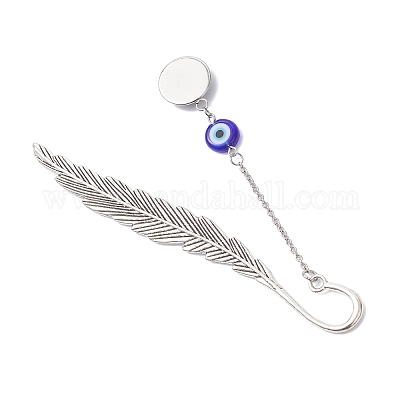 Тибетском стиле сплава перо закладки AJEW-JK00397-1