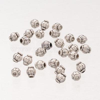 Wholesale Barrel Tibetan Silver Spacer Beads 