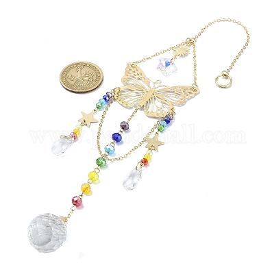 Стекло подвесные украшения HJEW-TA00139-1