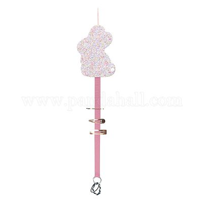 Заколка для волос из нетканого материала с кроликом ODIS-WH0025-129A-1