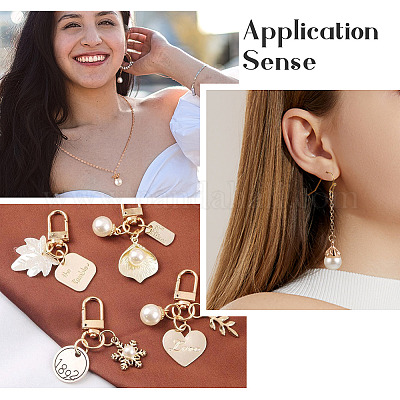 50 шт. 5 стиля подвески из искусственного жемчуга из смолы FIND-CD0001-32-1