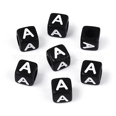 Начальные акриловые бусины с горизонтальной дырочкой OACR-ZX006-35A-1