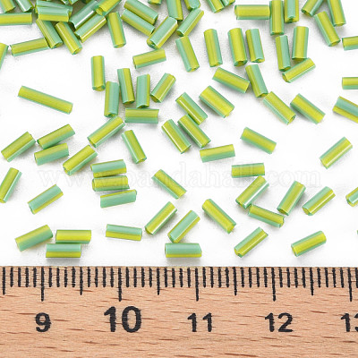 Непрозрачные цвета двухцветные стеклянные бусины из стекляруса SEED-T006-02A-02-1