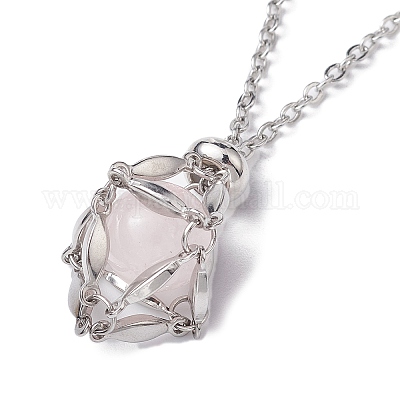 3 шт. 3 стиля 304 нержавеющая сталь и латунь макраме мешочек пустой держатель камней для изготовления подвесок ожерелий NJEW-JN04442-1