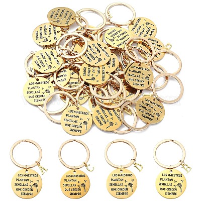 201 брелок с буквами из нержавеющей стали и латуни KEYC-YW00095-01-1