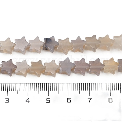 Серые натуральные бусины из агата  G-U021-B01-02-1