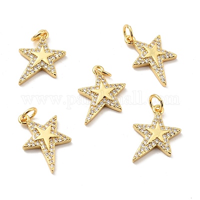 Латунные микро проложить кубического циркония подвески KK-E015-30G-1