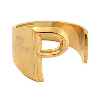 Вакуумное покрытие pvd 201 манжетные кольца из нержавеющей стали RJEW-Z032-01G-P-1