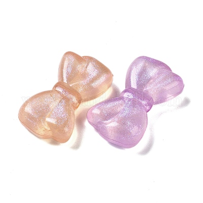 Светящиеся прозрачные акриловые бусины OACR-G033-06B-1