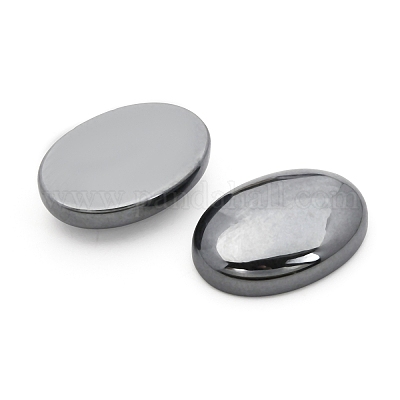 Немагнитные синтетические гематит кабошоны&nbsp;G-P162-04-18x25mm-01-1