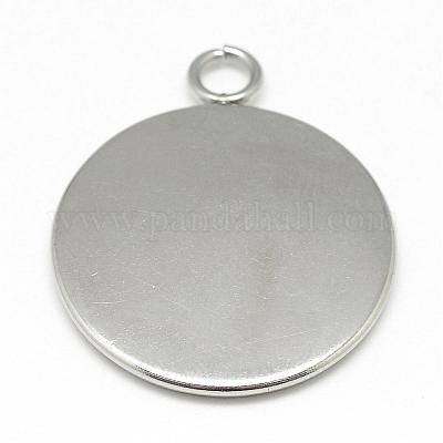 Подвеска-кабошон из нержавеющей стали 304 STAS-T008-129-1