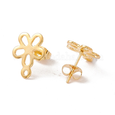 201 фурнитура для сережек-гвоздиков из нержавеющей стали EJEW-A071-06G-1