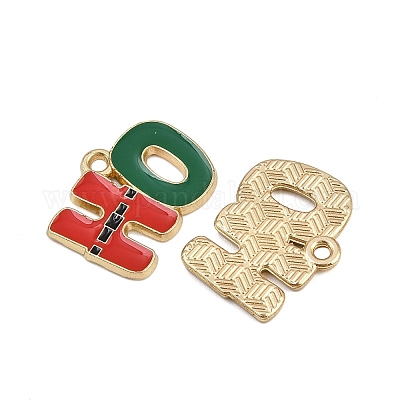 Подвески из сплава и эмали с рождественской тематикой ENAM-Z023-01G-05-1