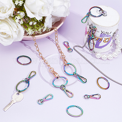 10 шт. поворотные застежки из сплава радужного цвета FIND-PH0006-66-1