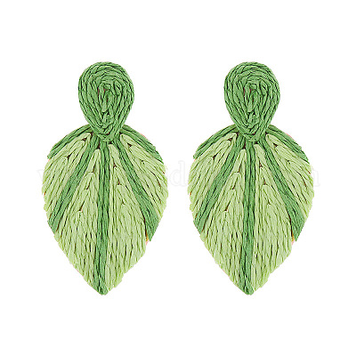Pendientes colgantes de rafia&nbsp;WG204BE-03-1