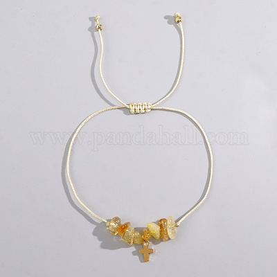 Браслеты из бисера в стиле бохо с натуральным цитрином XK2373-2-1