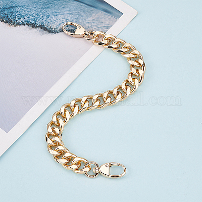 Shop WADORN 2Pcs 2 Style Aluminum & Iron Bag Curb Chains for Jewelry Making  - PandaHall Selected