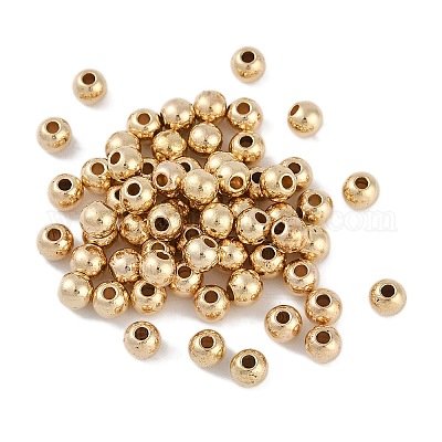 Пластиковые круглые бусины ccb&nbsp;ALUM-U001-08B-03-1