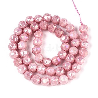 Антикоррозийные гальванические стеклянные бусины X-GLAA-N010-8mm-07-1