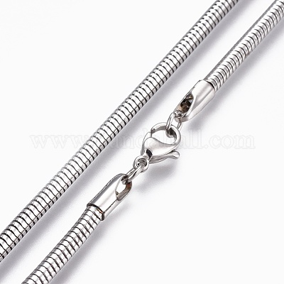 Не тускнеющие ожерелья из нержавеющей стали 304 в виде змеи NJEW-F248-01C-P-1