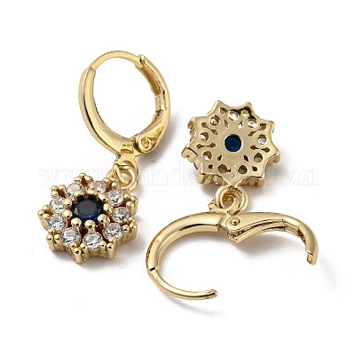 Серьги с подвесками из латуни с покрытием из настоящего 18-каратного золота EJEW-L269-040G-03-1