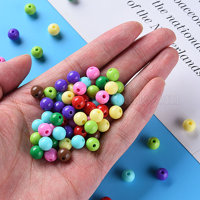 Непрозрачные акриловые бусины X-MACR-S370-C8mm-M2-1