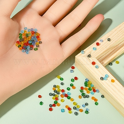 1400pcs 7 fäbige Glas Saatperlen&nbsp;SEED-YW0001-81-1