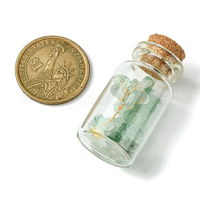 Украшение бутылки желаний прозрачное стекло AJEW-JD00011-04-1